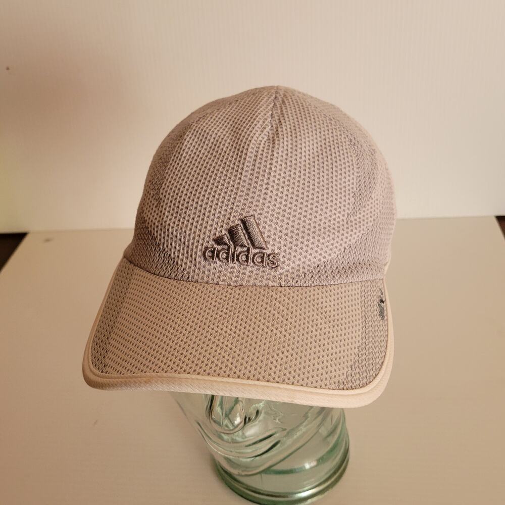 Adidas Adizero Climalite Mesh Running Cap Grey Lightweight Breathable Hat One sz